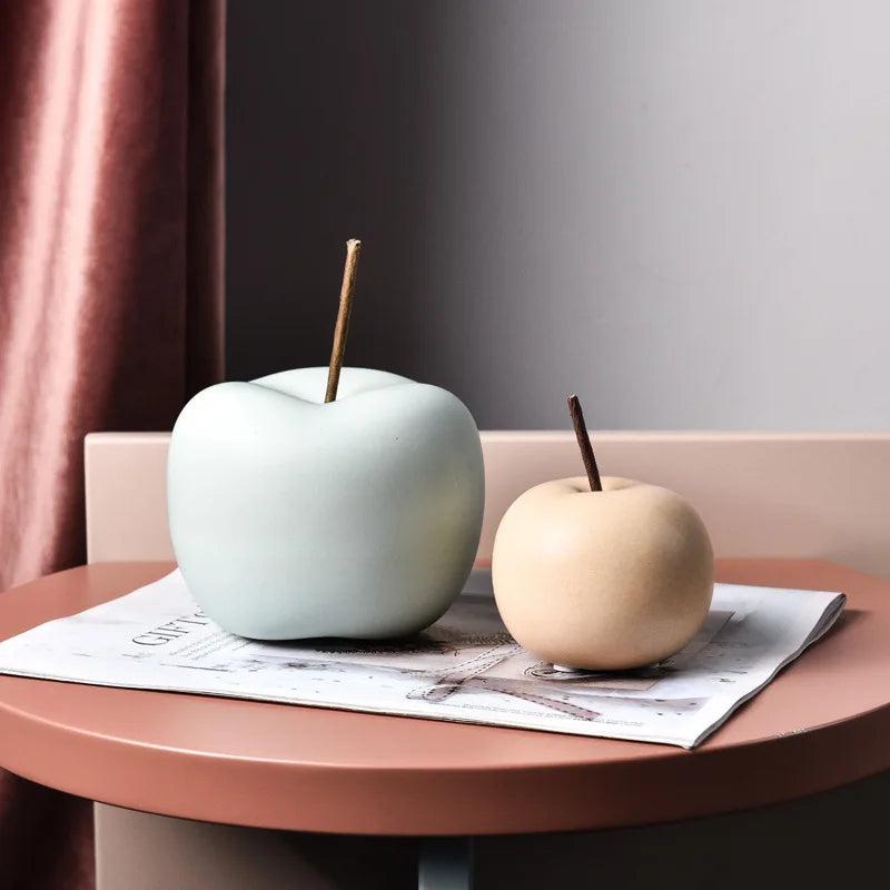 Nordic Ceramic Apple Figurines