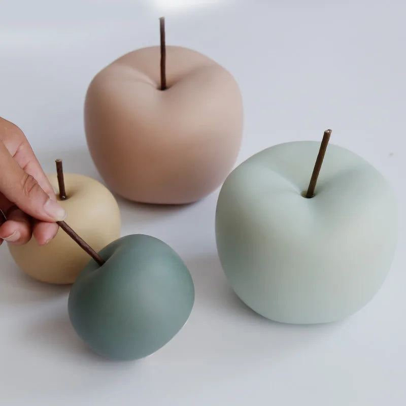 Nordic Ceramic Apple Figurines