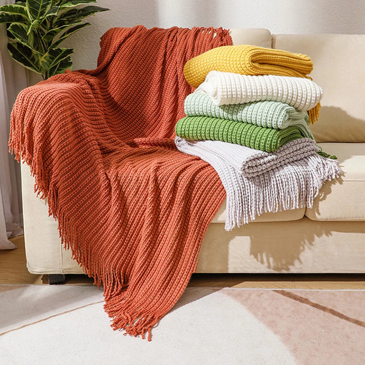 Bohemian Knitted Blanket