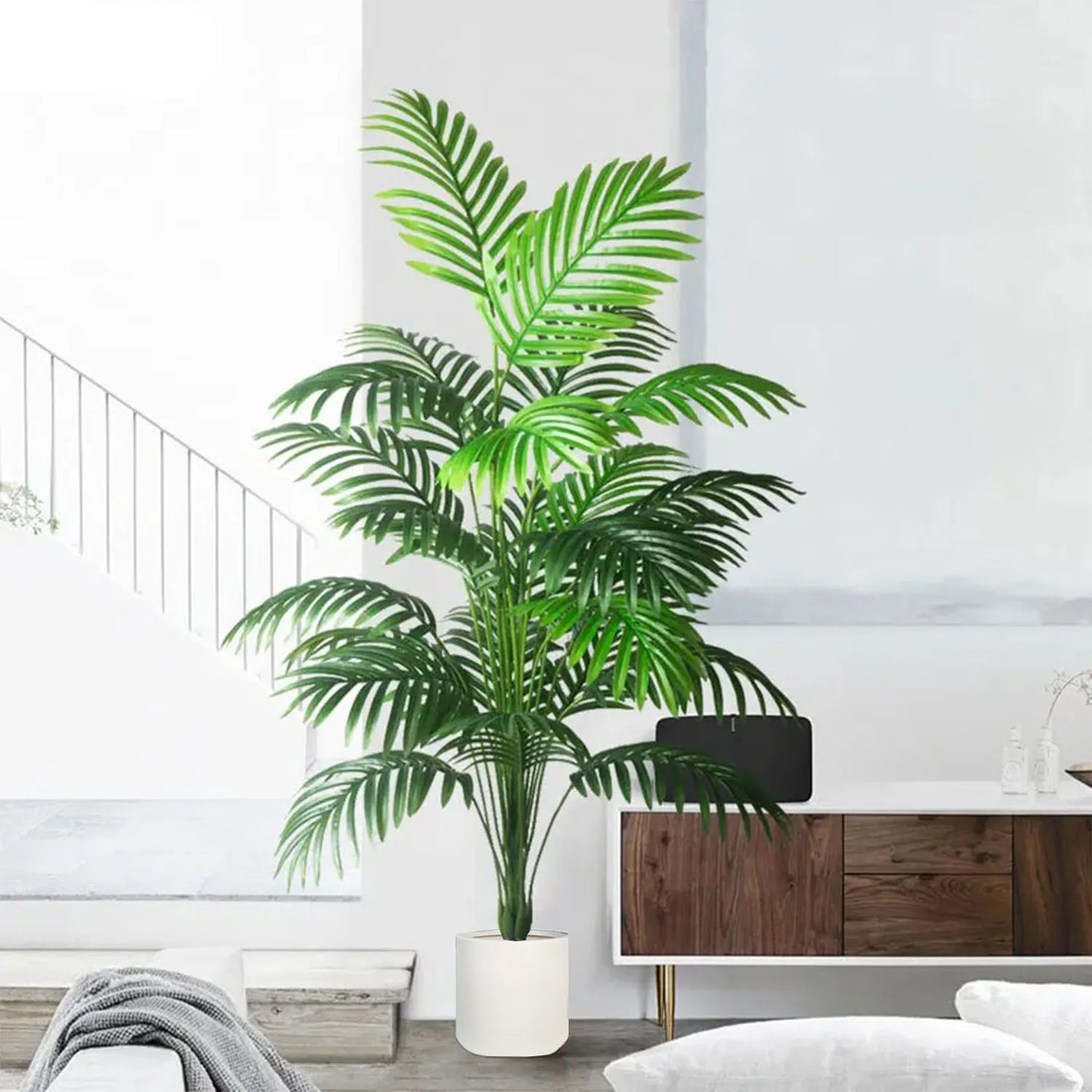 Artificial Golden Palm Plants