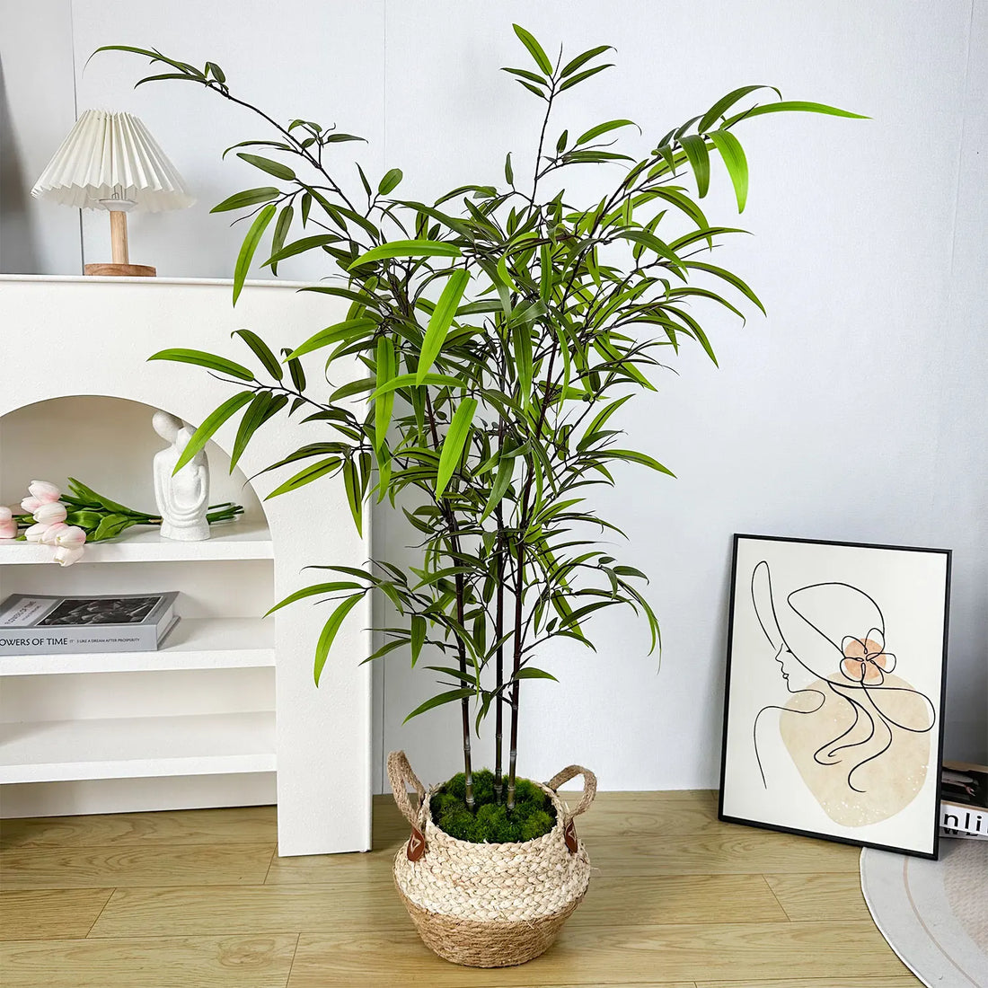 Artificial Green Bamboo Leaves