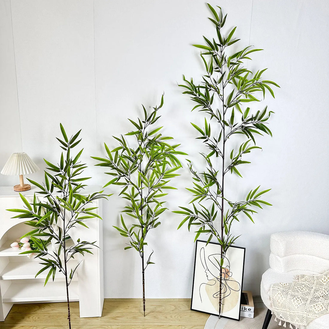 Artificial Green Bamboo Leaves